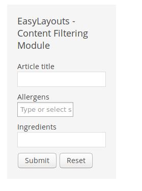 EasyLayouts filter module