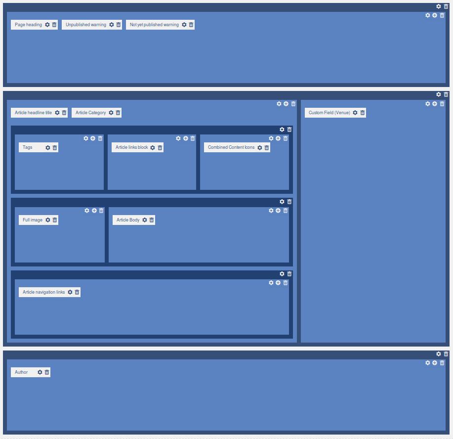 Rows, Columns and Fields in layout