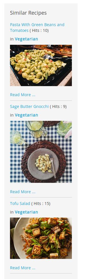 recipe layout